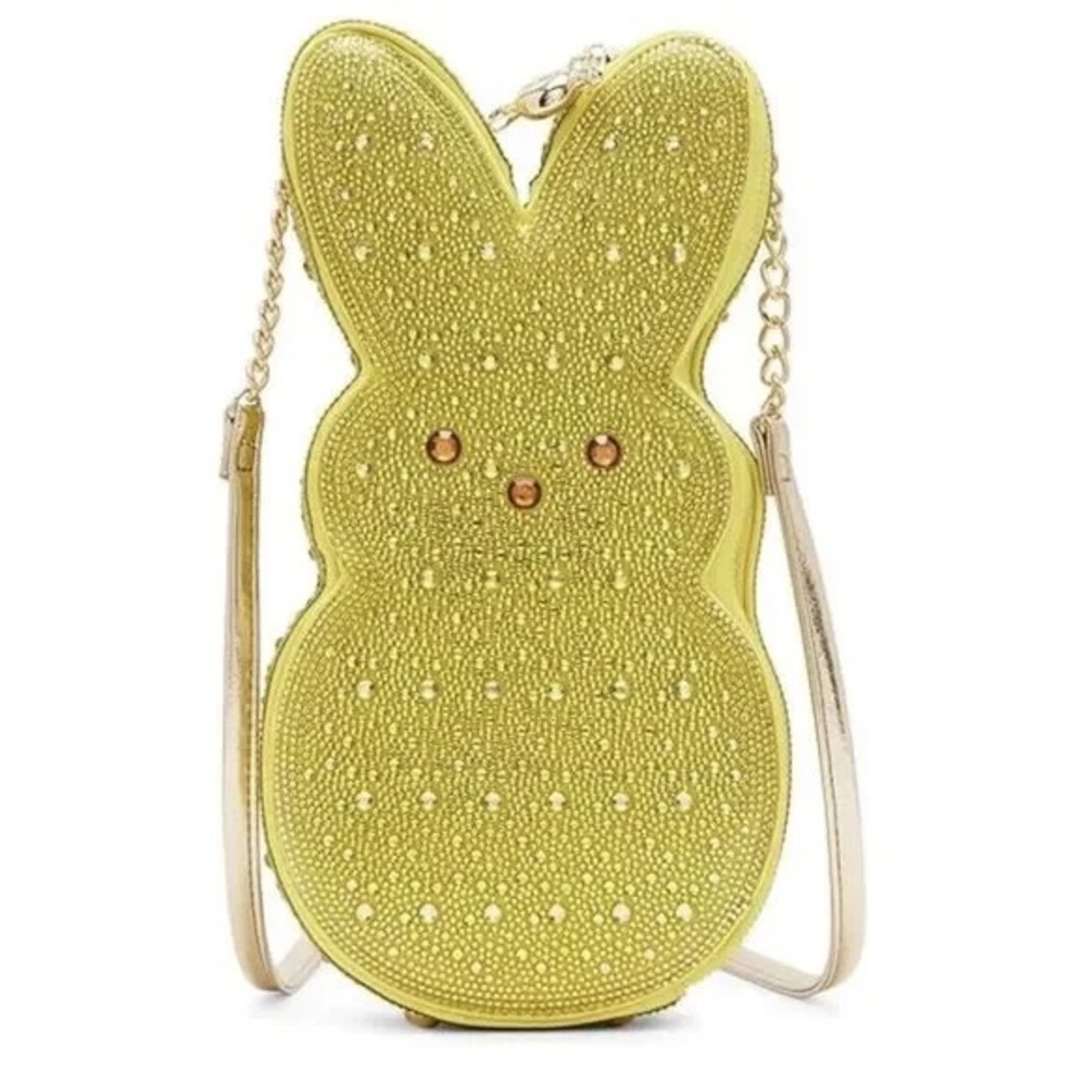 Betsey Johnson X Peeps Bunny Rhinestone Crossbody - Yellow/Gold (NWT)